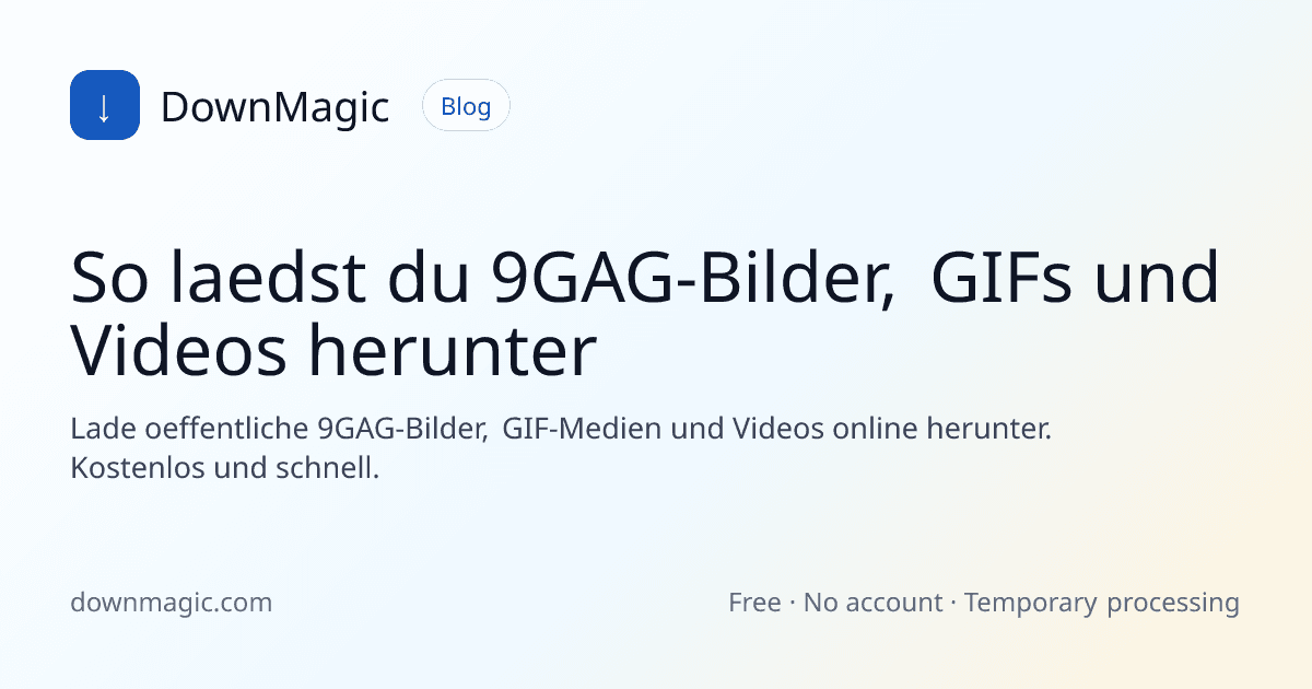 So laedst du 9GAG-Bilder, GIFs und Videos herunter - DownMagic Ratgeber-Illustration