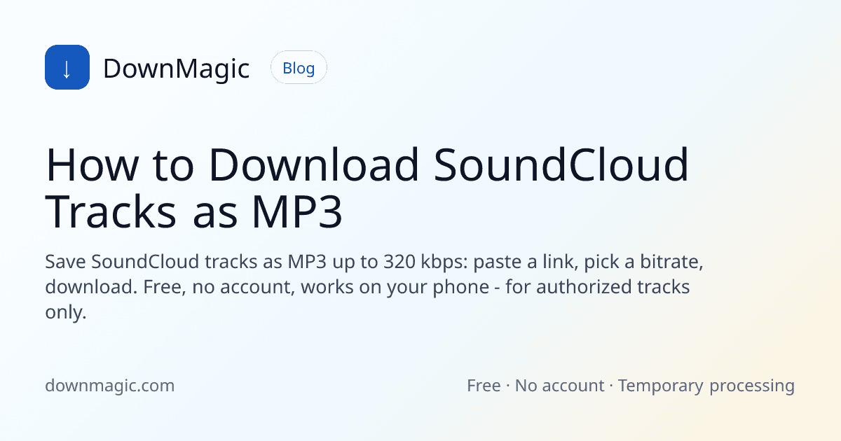 How to Download SoundCloud Tracks as MP3 - DownMagic guide illustration