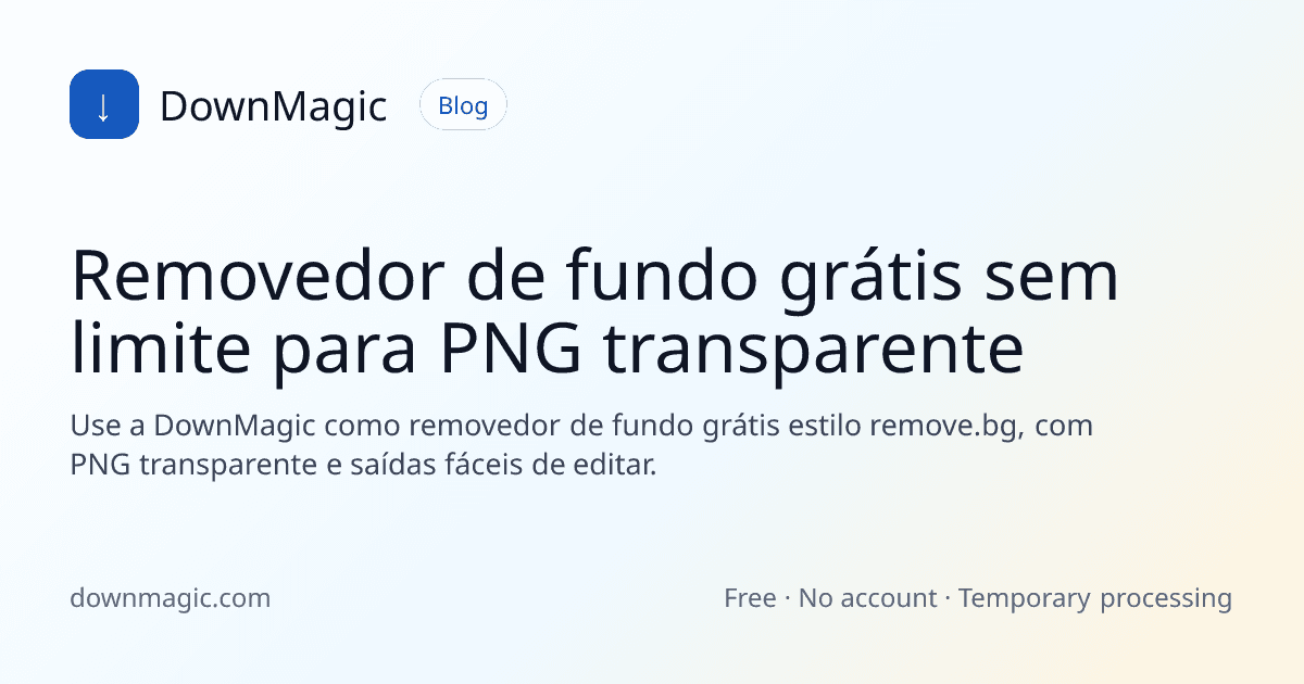 Removedor de fundo grátis sem limite para PNG transparente - DownMagic ilustração de guia